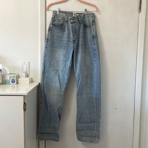 Holly Asymmetric Straight Leg Jeans